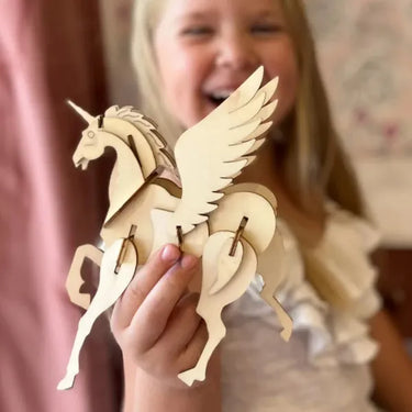 DinoCraft | Construye y pinta - Rompecabezas 3D de dinosaurio Montessori para aprendizaje creativo